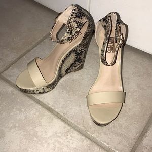 Snake skin wedges